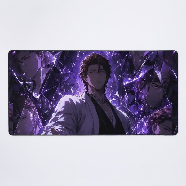 Item preview, Aizen | Purple Shattered Glass Warrior – Mysterious Anime Inspired Dark Fantasy Art designed and sold by Dyan4.