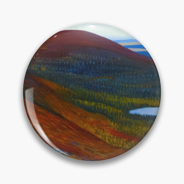Item preview, The mountain autumn colors of the hills and valleys autumn leaves landcape alpine painting print by Anton Lindforss designed and sold by Jéanpaul  Ferro.