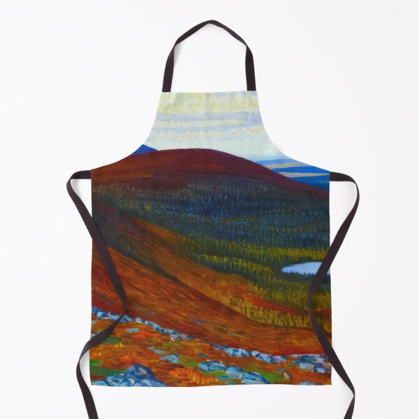 Item preview, The mountain autumn colors of the hills and valleys autumn leaves landcape alpine painting print by Anton Lindforss designed and sold by Jéanpaul  Ferro.
