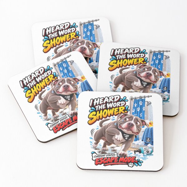 Item preview, Funny Dog - "I Heard the Word Shower" Escape Mode Graphic designed and sold by PitBullVibes.com.