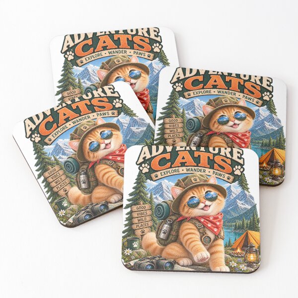 Item preview, Cute Adventure Cat Alpine Explorer Mountain Hiking & Outdoor Cat designed and sold by TeeVibeHaus.