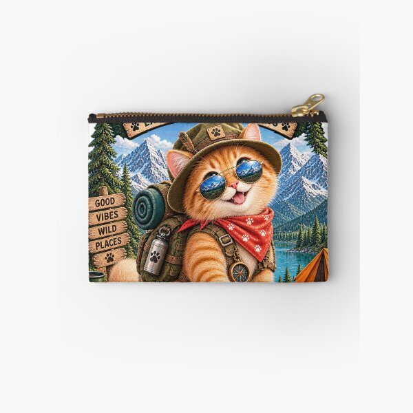 Item preview, Cute Adventure Cat Alpine Explorer  Mountain Hiking & Outdoor Cat designed and sold by TeeVibeHaus.