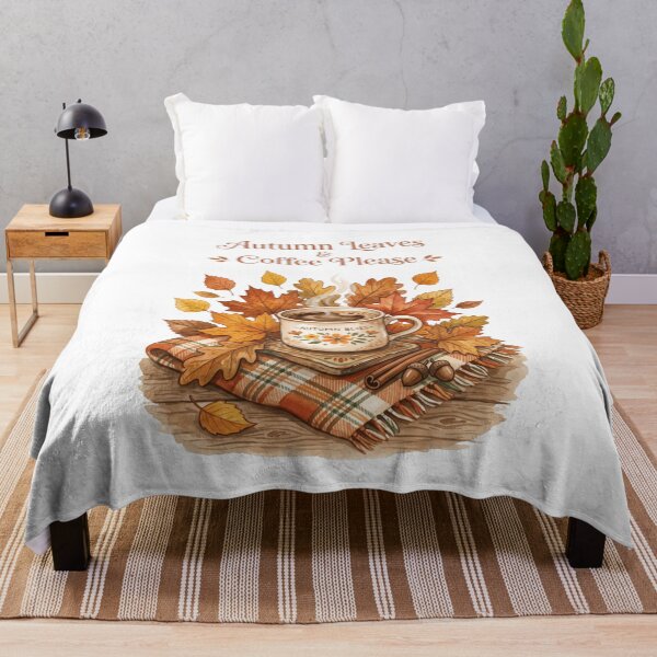 Item preview, Autumn Leaves And Coffee Please Cozy Fall designed and sold by PANCOSS.