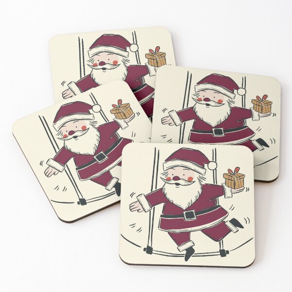 Item preview, Swinging Santa Claus Joyful Vintage Christmas Illustration designed and sold by Claudia S. Design.
