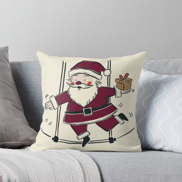 Item preview, Swinging Santa Claus Joyful Vintage Christmas Illustration designed and sold by Claudia S. Design.