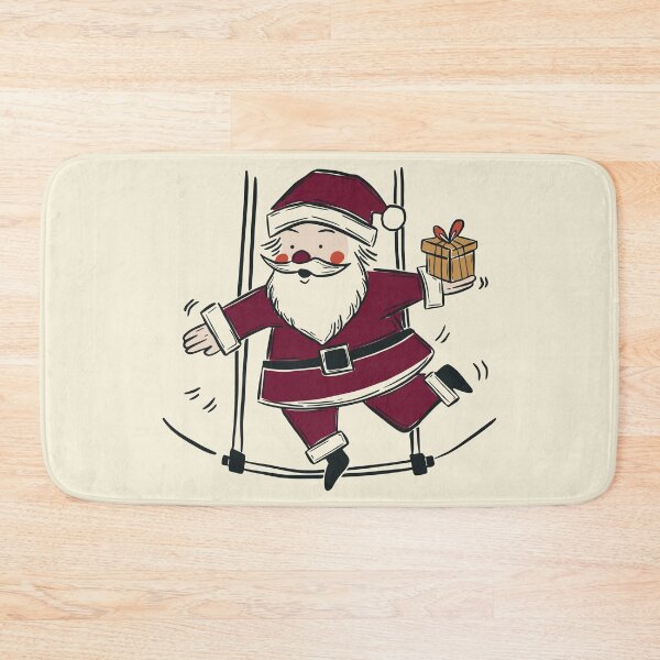 Item preview, Swinging Santa Claus Joyful Vintage Christmas Illustration designed and sold by Claudia S. Design.