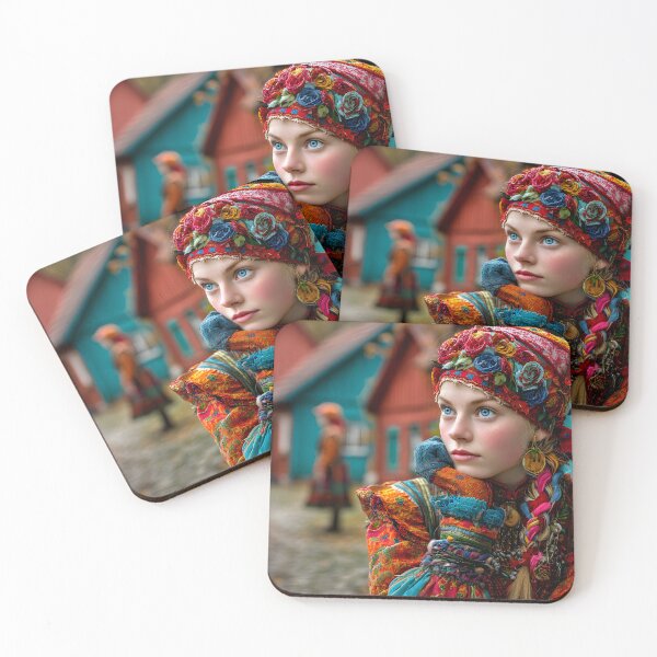 Item preview, Vibrant Traditional Outfit in Serene Village Setting designed and sold by Artessie.