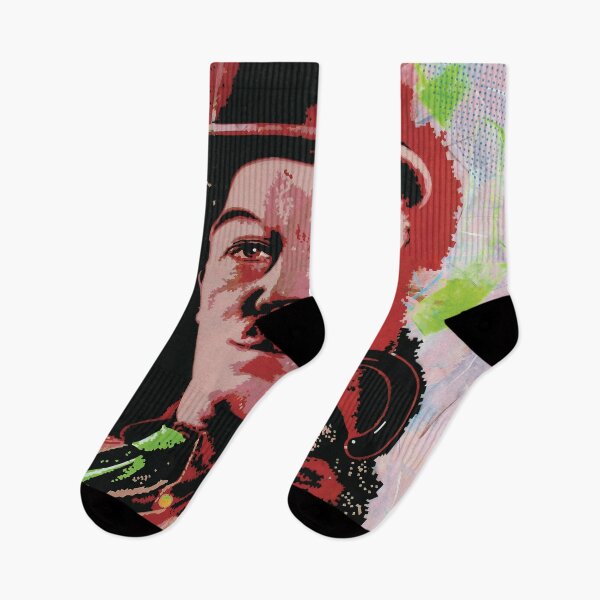 Item preview, Handmade Mixed Media Charlie Chaplin Portrait - Neon Tramp designed and sold by supernikol.