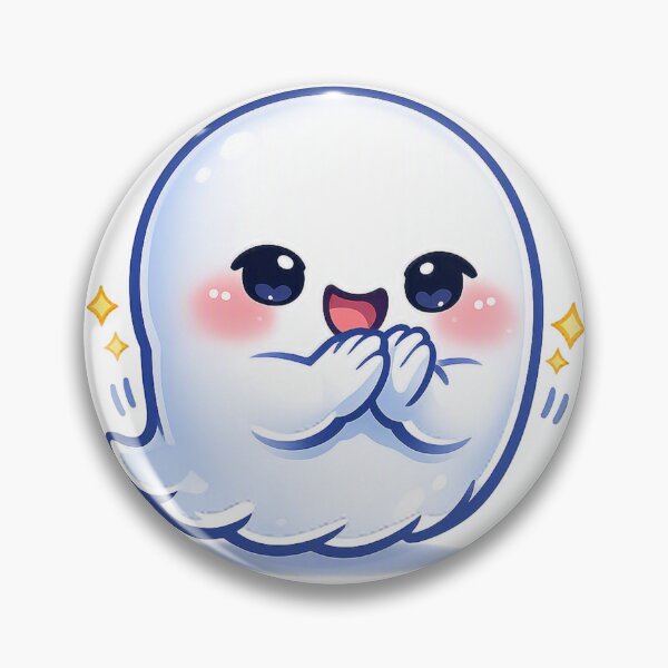 Item preview, Sparkle Hands Ghost – Soft Pastel Kawaii Excited Spirit designed and sold by Sommium .