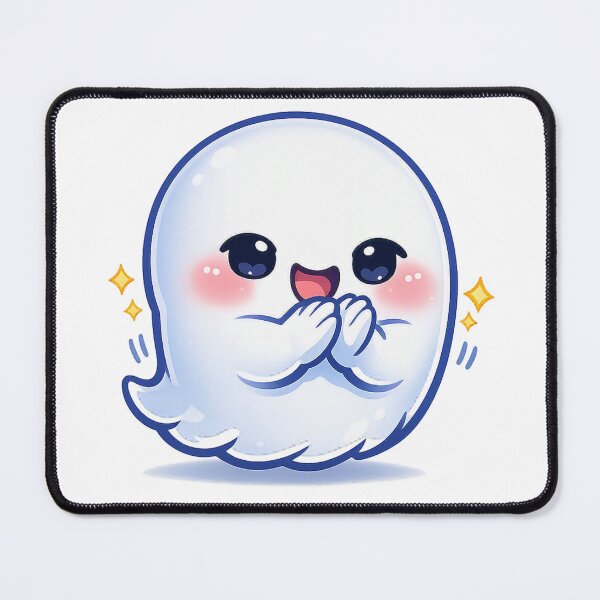 Item preview, Sparkle Hands Ghost – Soft Pastel Kawaii Excited Spirit designed and sold by Sommium .