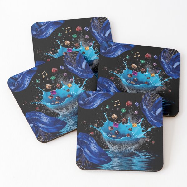 Item preview, Royal Blue Gemstone Splash Art – Luxury Crystal Water & Music Fantasy Design. designed and sold by fbtrisha.