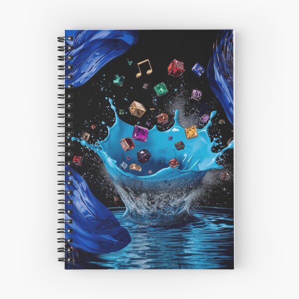 Item preview, Royal Blue Gemstone Splash Art – Luxury Crystal Water & Music Fantasy Design. designed and sold by fbtrisha.