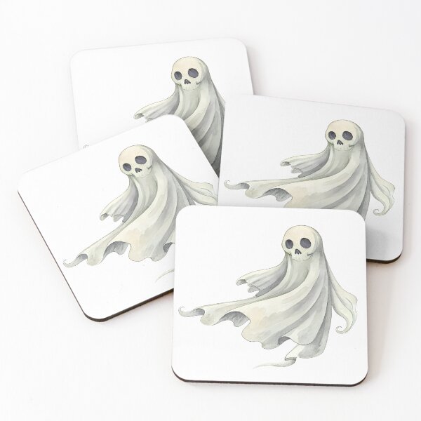 Item preview, Watercolor Spooky Sheet Ghost with Skull Face designed and sold by AlinaMel.