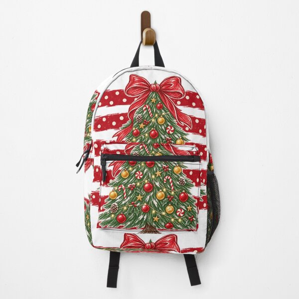Item preview, Coquette Christmas Tree Red Bow Polka Dot Brushstroke Art designed and sold by DesignArtist.ia.