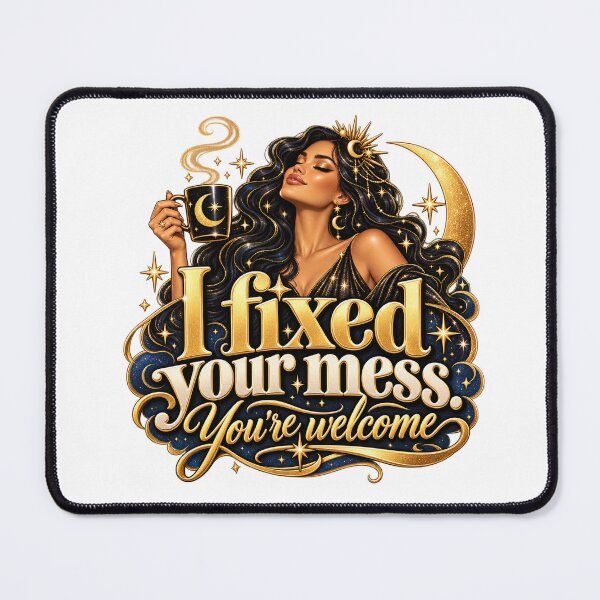 Item preview, Fixed Your Mess You're Welcome Funny Quote designed and sold by MetaModel Editions.