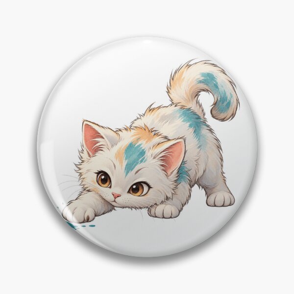 Item preview, Playful Kitty Ready to Pounce – Cute Curious Cat Illustration designed and sold by KateVil.