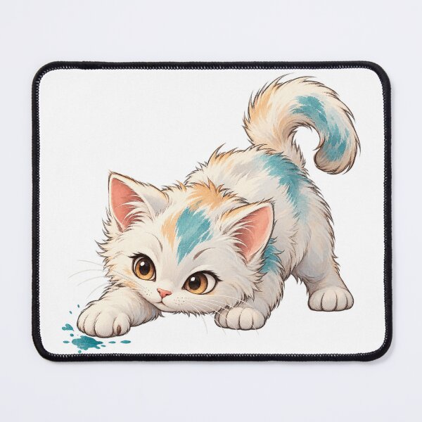 Item preview, Playful Kitty Ready to Pounce – Cute Curious Cat Illustration designed and sold by KateVil.