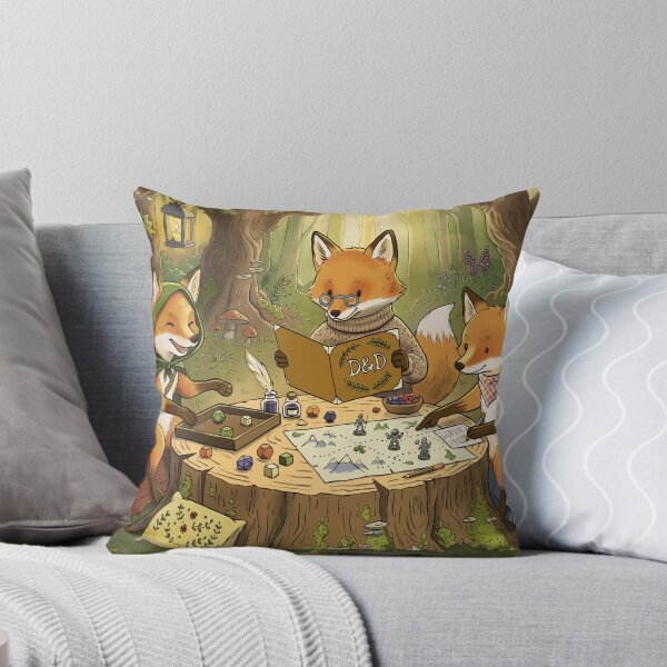 Item preview, Cozy Woodland Foxes Playing D&D (Cottagecore Tabletop RPG Illustration) designed and sold by NataliRubchik.