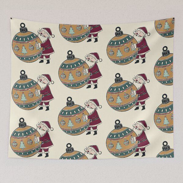 Item preview, Santa Claus Hugging Christmas Ornament Deck The Halls designed and sold by Claudia S. Design.