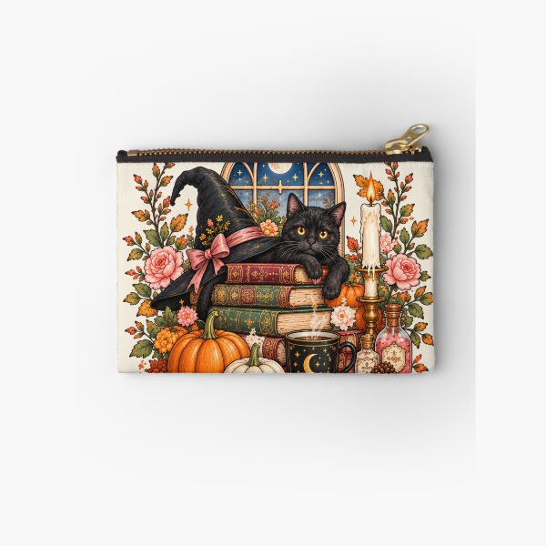 Item preview, Spooky Season Makes The Best Stories Cozy Black Cat And Books Halloween Art designed and sold by MAGICKEY2024.