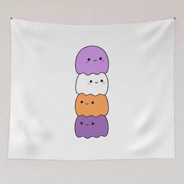Item preview, Kawaii Ghost Stack – Cute Pastel Halloween Ghosts designed and sold by AliveStyle.
