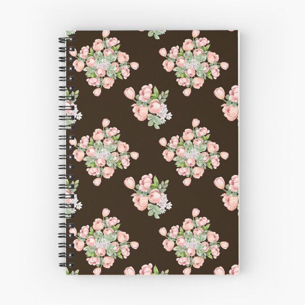 Item preview, Dark Espresso Pink Tulip Floral Seamless Pattern designed and sold by ​Jyoti Digital Artist.