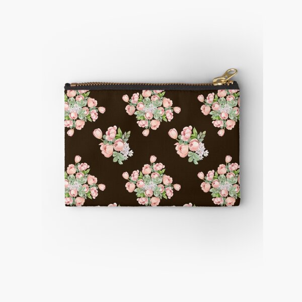 Item preview, Dark Espresso Pink Tulip Floral Seamless Pattern designed and sold by ​Jyoti Digital Artist.
