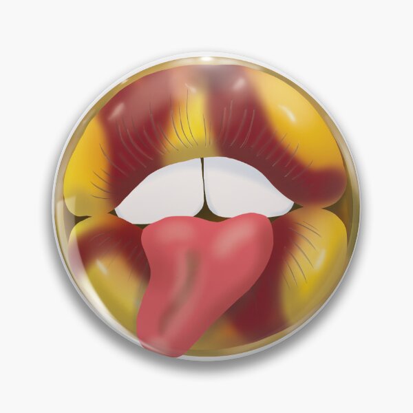 Item preview, Rebel Lips Pop Art – Duotone Red Yellow Lips designed and sold by GoldenRebels.