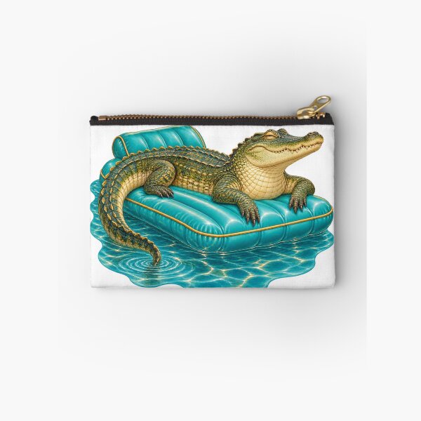 Item preview, Crocodile on vacation on his inflatable mattress designed and sold by Lazenco.
