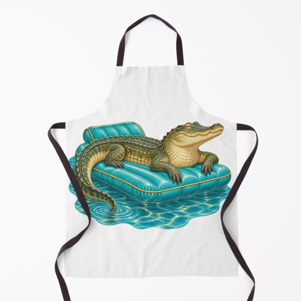 Item preview, Crocodile on vacation on his inflatable mattress designed and sold by Lazenco.
