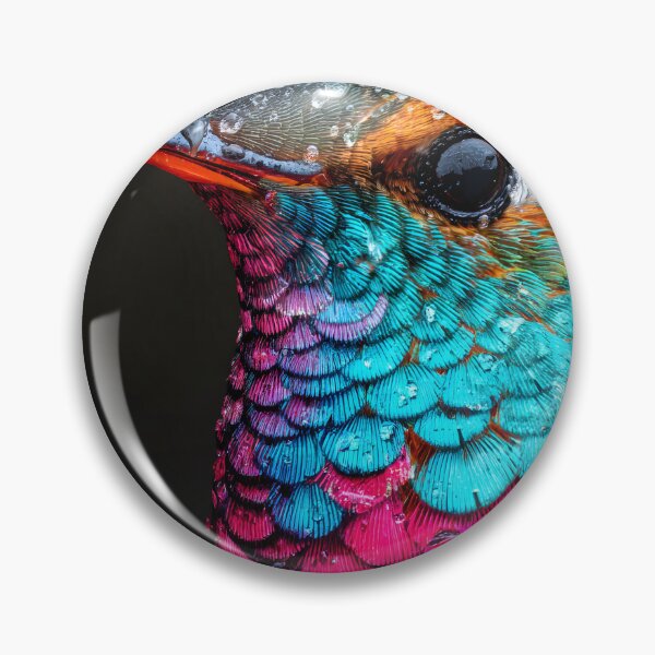 Item preview, Magnificent Hummingbird with Dew Drops Glistening designed and sold by Artessie.