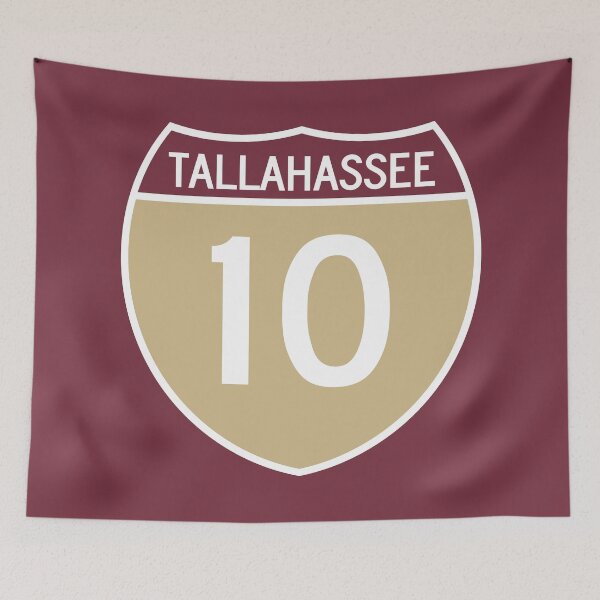 Item preview, I-10 Tallahassee Interstate Sign in Garnet and Gold designed and sold by Karate Octopus.