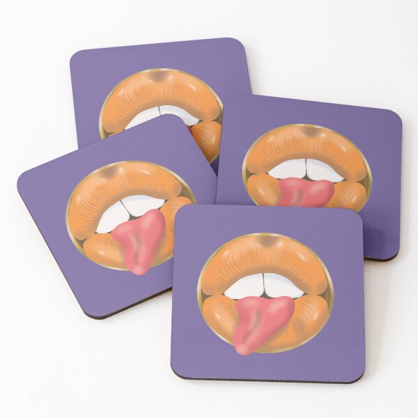 Item preview, Rebel Lips Pop Art – Orange Lips on Orange Background designed and sold by GoldenRebels.