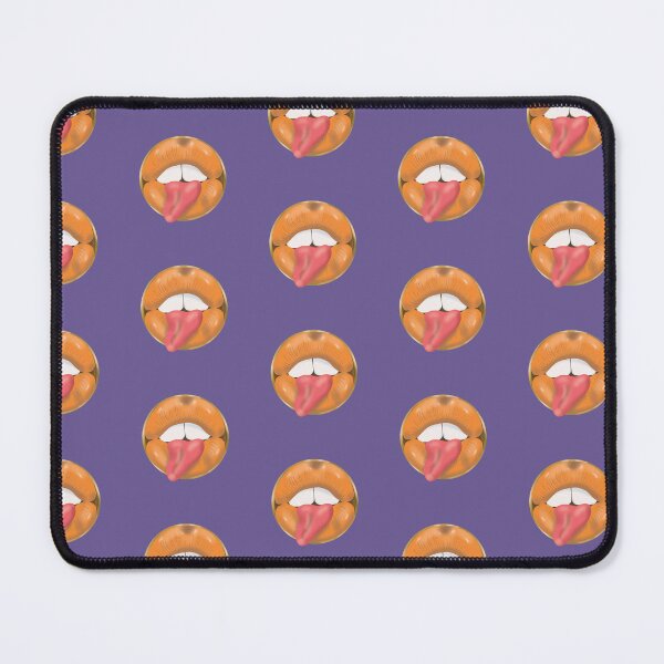 Item preview, Rebel Lips Pop Art – Orange Lips on Orange Background designed and sold by GoldenRebels.