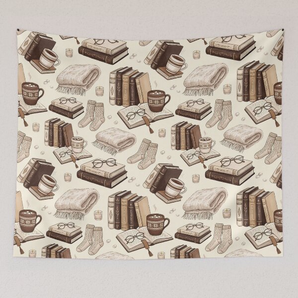 Item preview, Cozy Books and Blankets designed and sold by DisorderlyDigital.