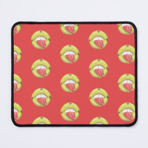 Item preview, Rebel Lips Pop Art – Yellow Lips on Red Background designed and sold by GoldenRebels.