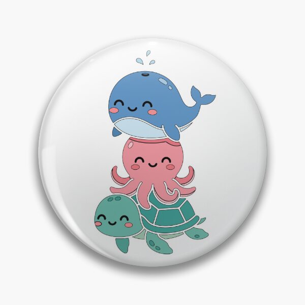 Item preview, Kawaii Ocean Friends – Cute Whale, Octopus & Turtle designed and sold by AliveStyle.