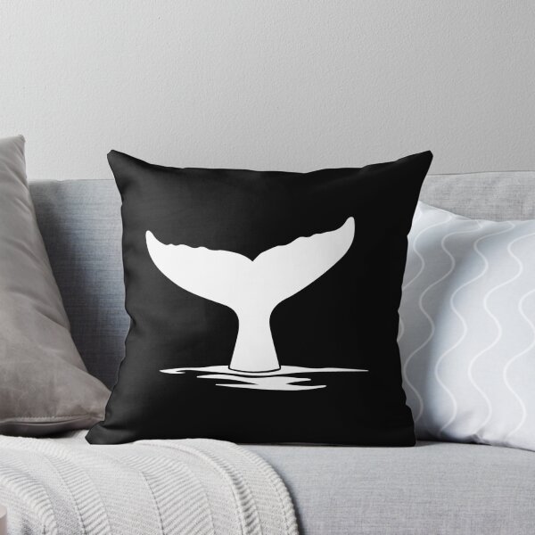 Item preview, White Nautical Whale Tail Design designed and sold by pattern-archive.