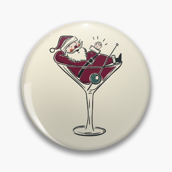 Item preview, Santa Claus in Martini Glass Holiday Spirits Cocktail Art designed and sold by Claudia S. Design.