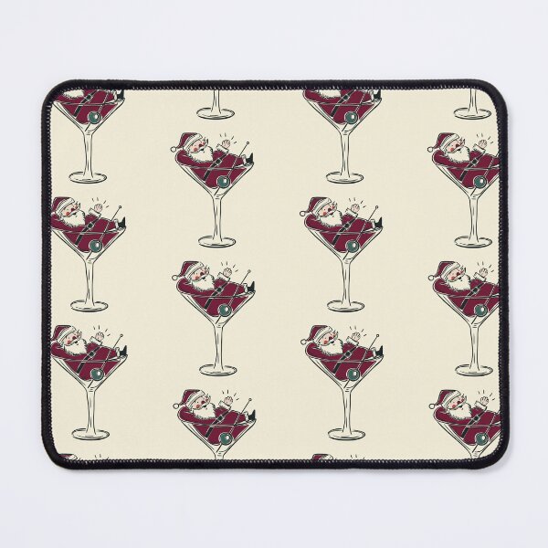 Item preview, Santa Claus in Martini Glass Holiday Spirits Cocktail Art designed and sold by Claudia S. Design.