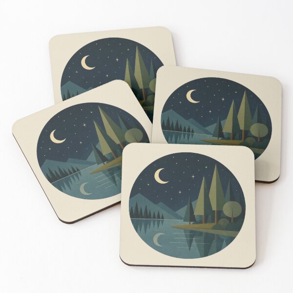 Item preview, Midnight Forest – Moonlit Lake designed and sold by mellow-koko.