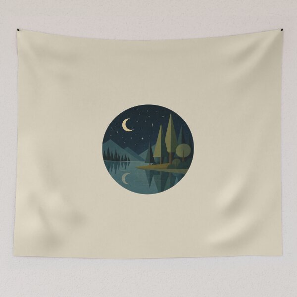 Item preview, Midnight Forest – Moonlit Lake designed and sold by mellow-koko.