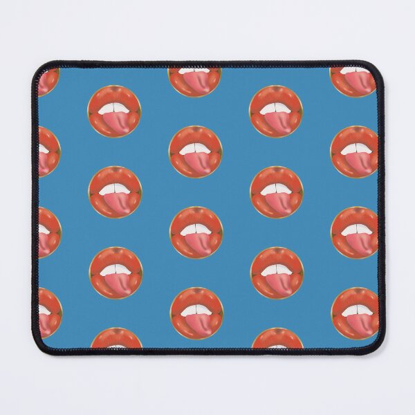 Item preview, Rebel Lips Pop Art – Red Lips on Blue Background designed and sold by GoldenRebels.