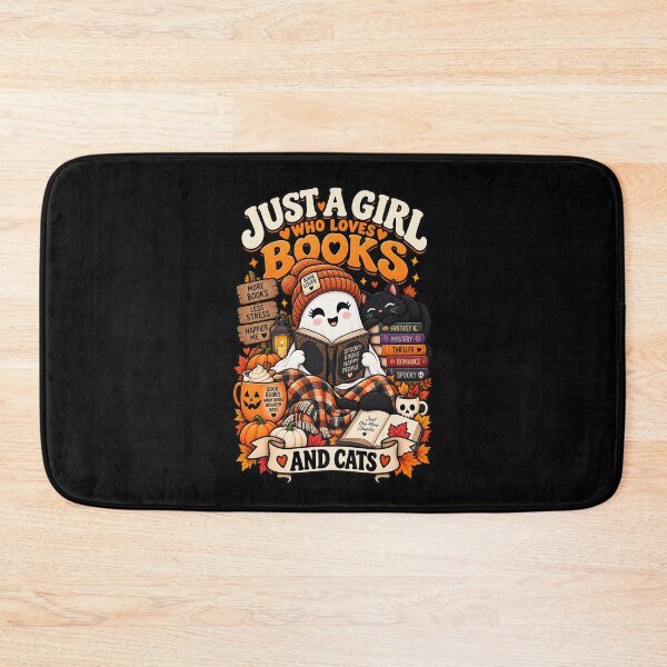 Item preview, Just A Girl Who Loves Books And Cats Spooky Reader designed and sold by Ridaelb.