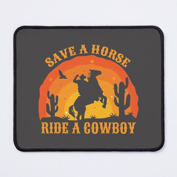 Item preview, Save a Horse Ride a Cowboy Retro Sunset Graphic Design designed and sold by Albyna.