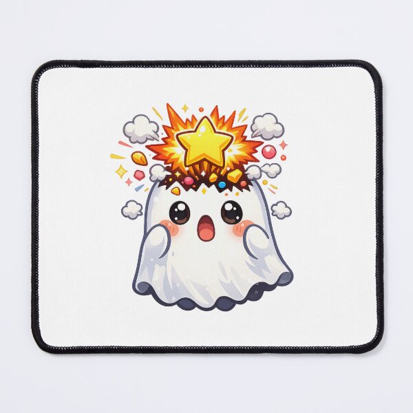 Item preview, Starburst Surprise Ghost – Soft Pastel Kawaii Wow Spirit designed and sold by Sommium .