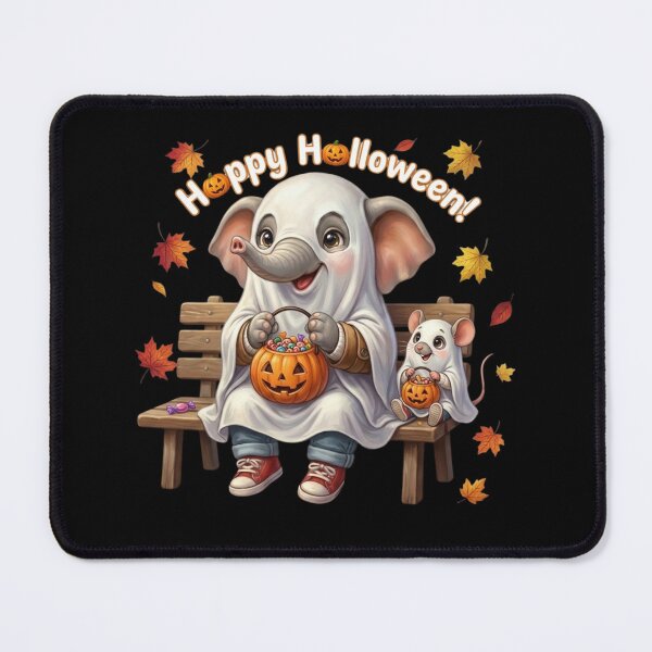 Item preview, Happy Halloween Cute Ghost Elephant and Mouse designed and sold by BonnieGlam13.