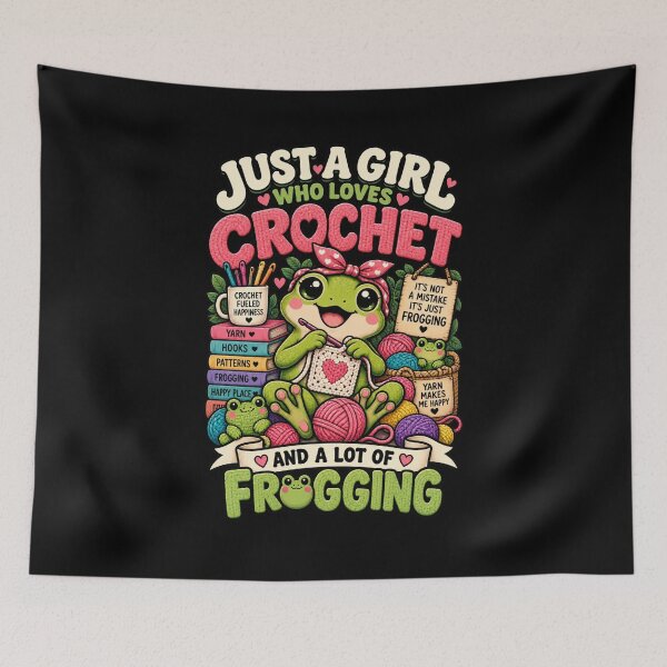 Item preview, Just A Girl Who Loves Crochet And A Lot Of Frogging designed and sold by Ridaelb.