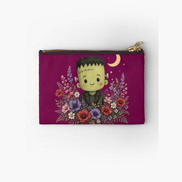 Item preview, Cute Frankenstein Monster with Wildflower Garden Graphics designed and sold by PrintSpire Studios.