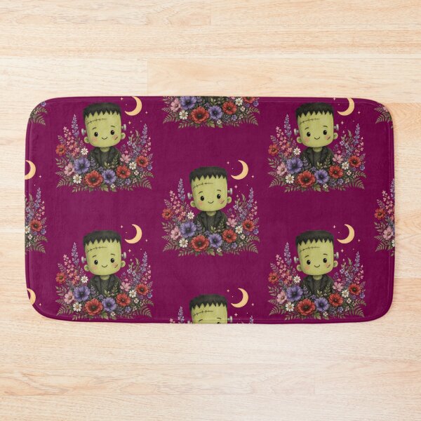 Item preview, Cute Frankenstein Monster with Wildflower Garden Graphics designed and sold by PrintSpire Studios.